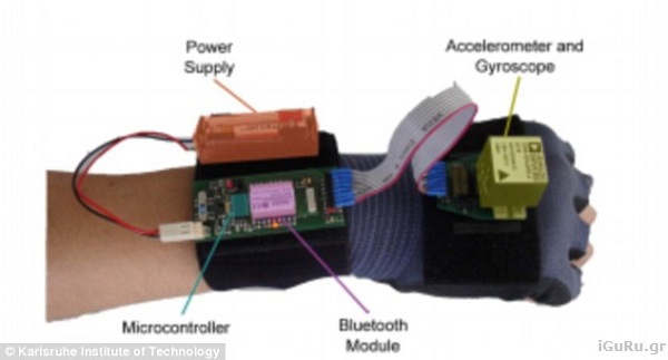 Airwriter Γράψτε με το γάντι 1 glove