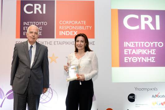 Platinum distinction for OTE & COSMOTE's Corporate Responsibility practices from CR Index 1 oh cosmos