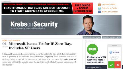 Another scam: “KrebsOnSecurity Hacked” 1 krebsonsecurity
