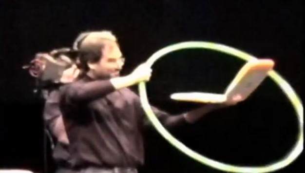 See what happened when Steve Jobs first introduced a laptop that supported WiFi! 1 Steve Jobs_wifi_ibook