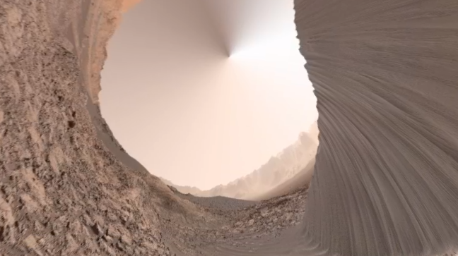Enjoy a 3D navigation experience on the surface of Mars! 1 navigate the surface of Mars