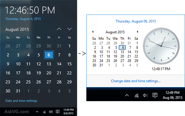 Η Microsoft Αφαιρεί το Old Style Ημερολόγιο στα Windows 10 Redstone 1 Windows_10_Calendar_Flyout_Change-Microsoft