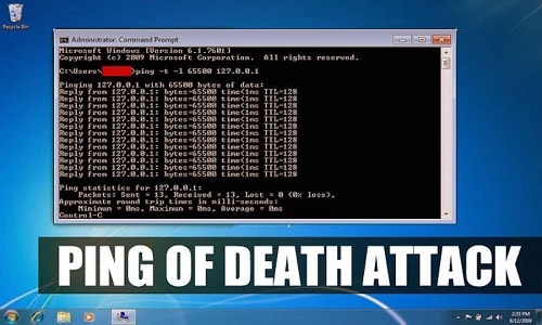 How to perform a Ping of Death attack with CMD and Notepad