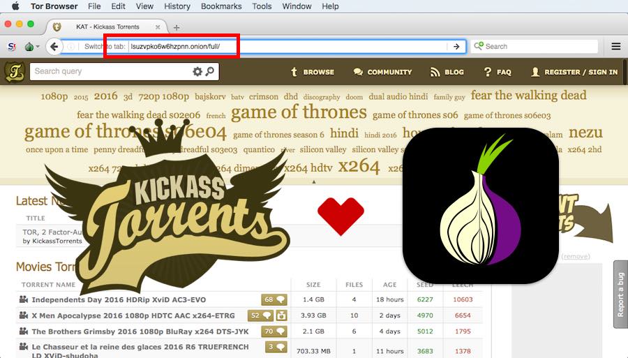 KickassTorrents on the Dark Web! Check out its TOR Official .Onion URL!