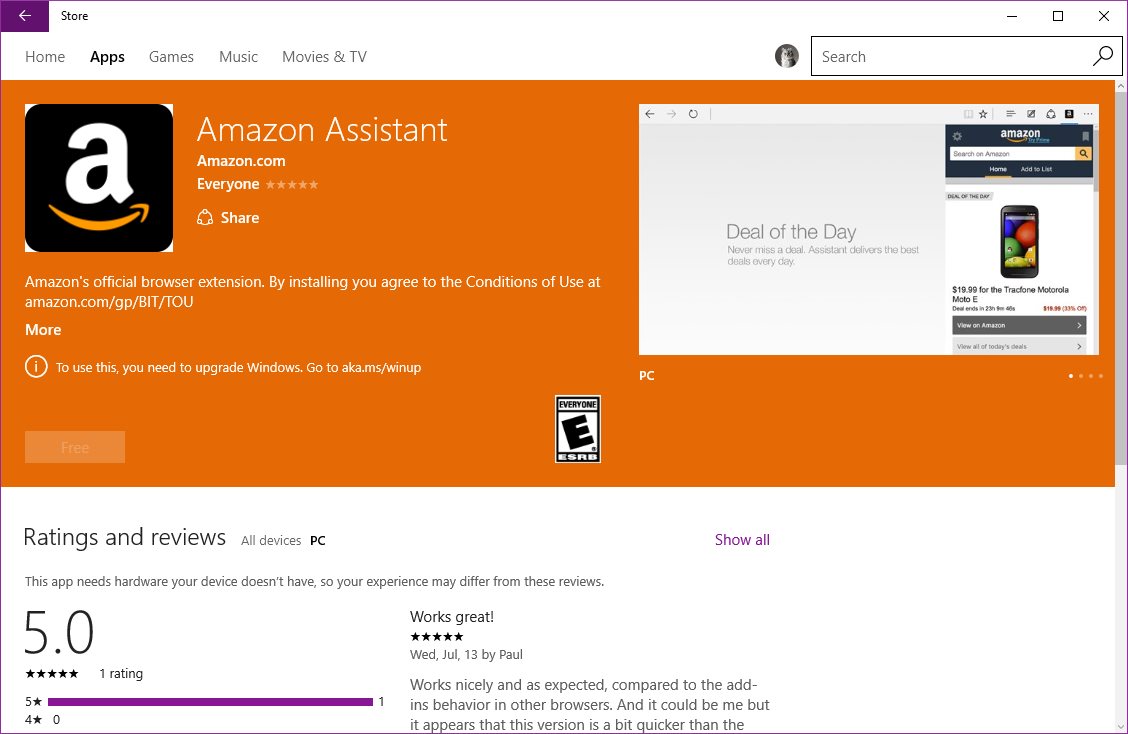 Amazon Assistant extension for Windows users 1 Amazon