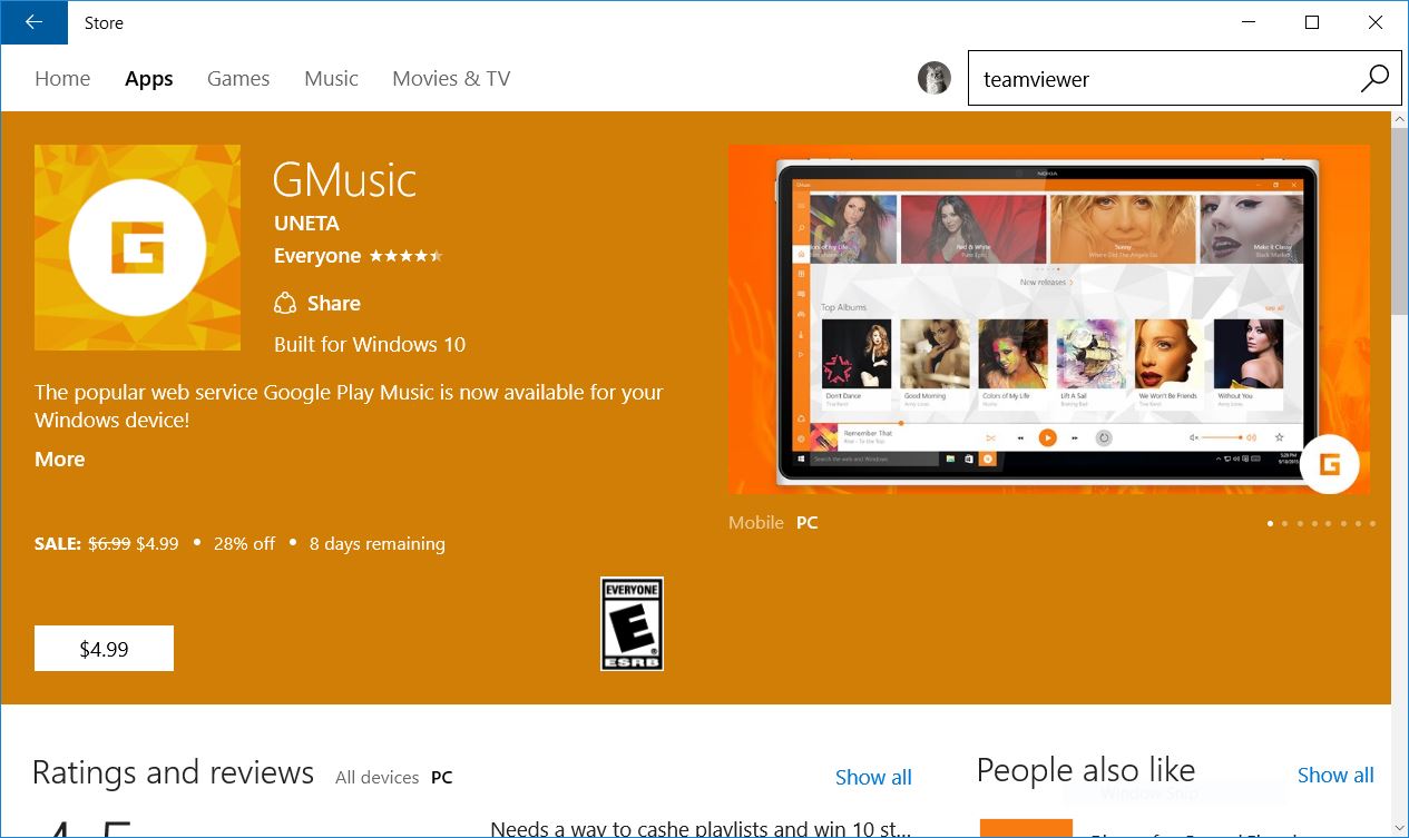Η εφαρμογή Gmusic φέρνει το Google Play Music στα Windows 1 Windows