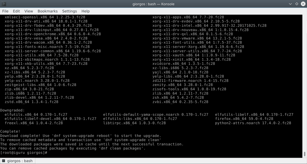 Fedora 28: system upgrade from 27 with dnf without ISO 3 fedora 28