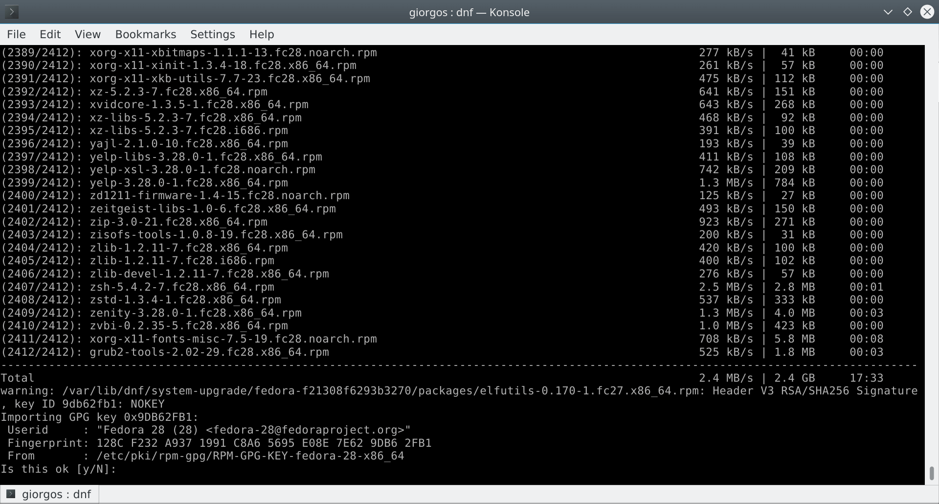 Fedora 28: system upgrade from 27 with dnf without ISO 2 fedora 28