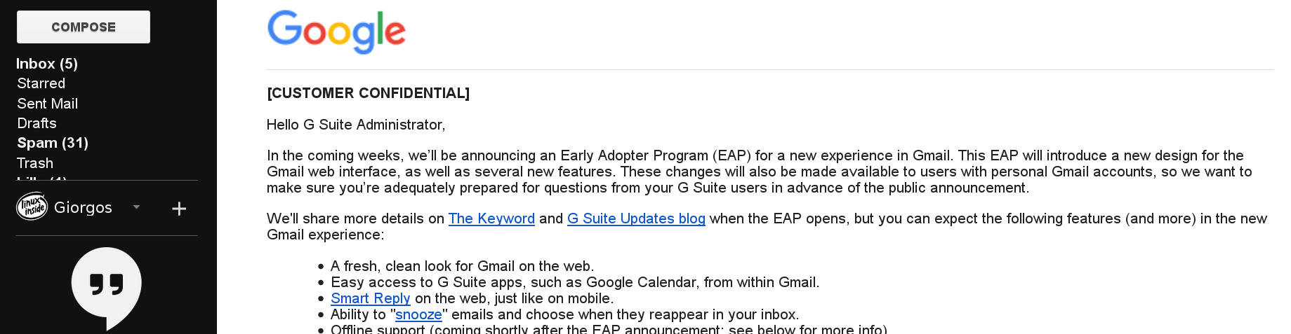 Gmail is preparing a redesign of the service 2 Gmail is preparing a redesign of the service