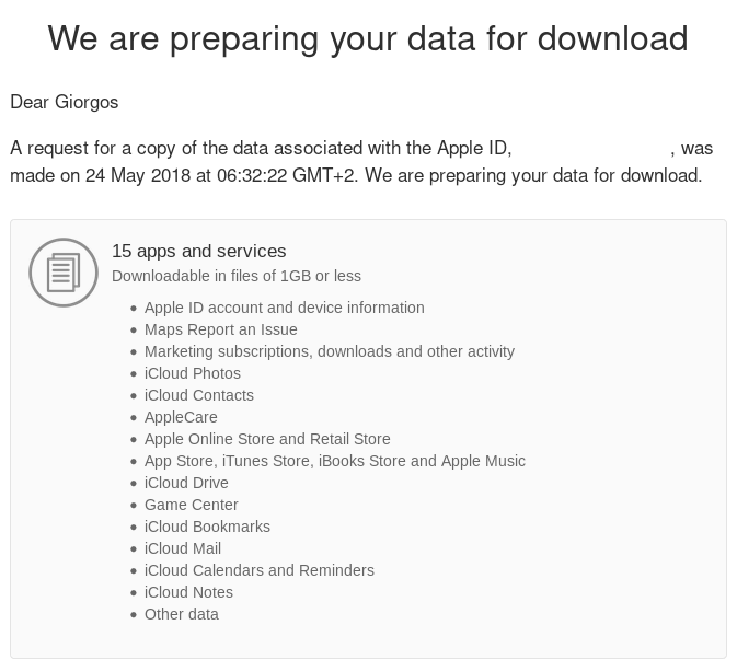 Apple Data and Privacy: download all your data 2 Apple Data and Privacy: download all your data