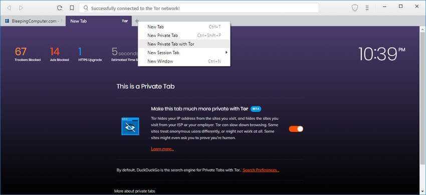 Brave Ο browser Brave διαθέτει πλέον ιδιωτική περιήγηση μέσω Tor