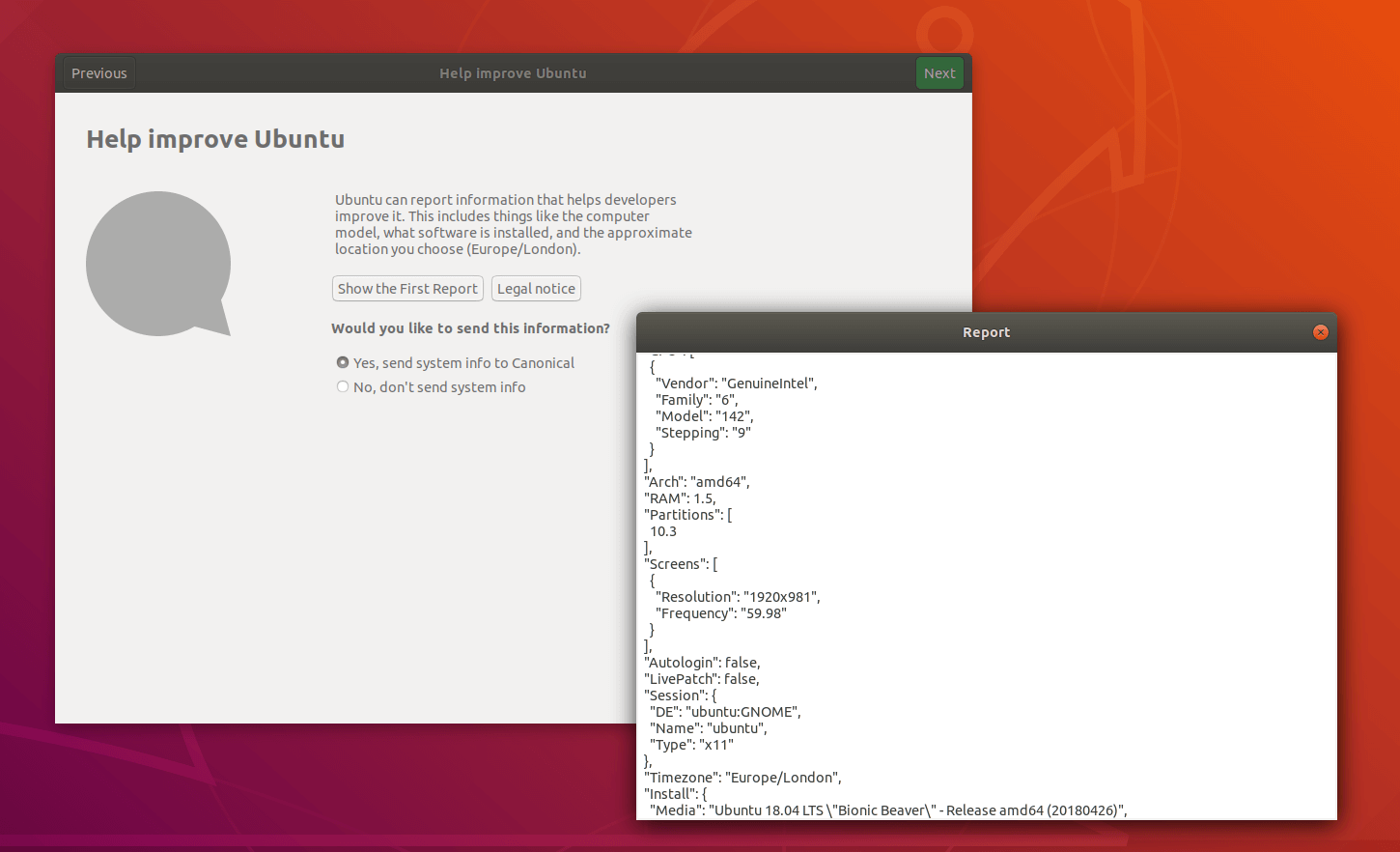 Canonical what data the company collected from Ubuntu 18.04 LTS 2 Canonical what data the company collected from Ubuntu 18.04 LTS