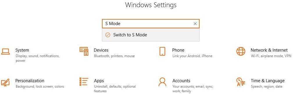 Windows 10 S Mode με το πάτημα ενός κουμπιού στις Ρυθμίσεις 2 Windows 10 S Mode
