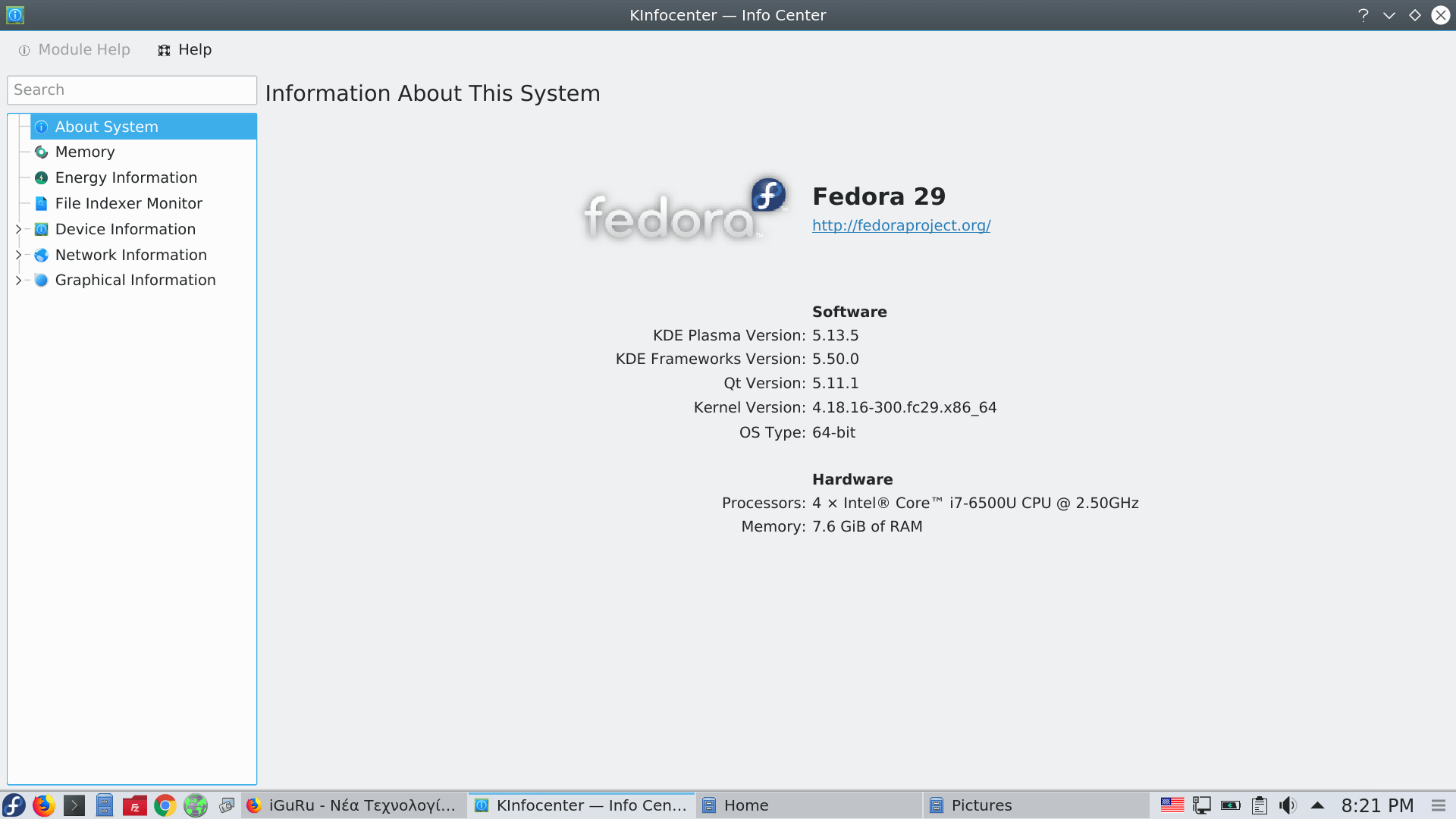 Fedora 29 Workstation installation and a first look 3 Fedora 29 Workstation installation and a first look