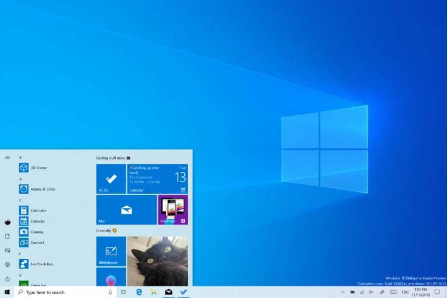 Windows 10 Insider Preview build 18282 (19H1) με φωτεινό θέμα 1 Windows 10 Insider