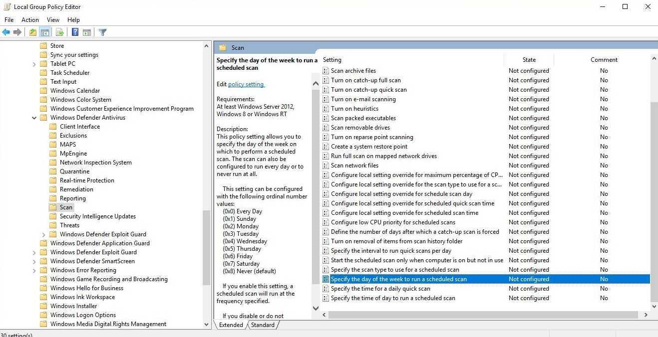 Windows Defender ενεργοποίηση αυτόματου scan 2 Windows Defender ενεργοποίηση αυτόματου scan