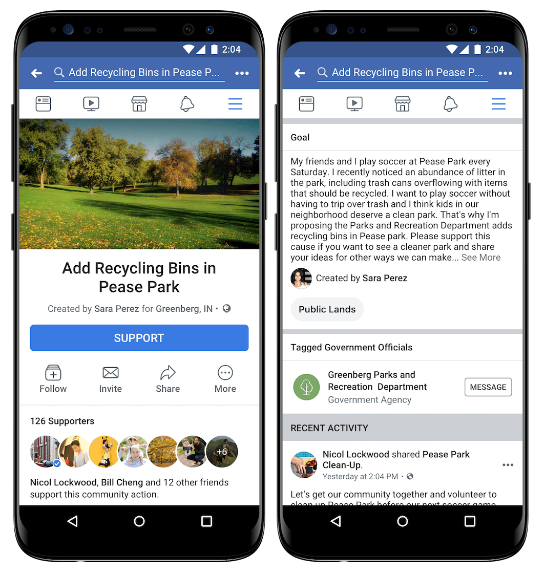 Facebook Community Actions reports are coming! 1 Facebook Community Actions