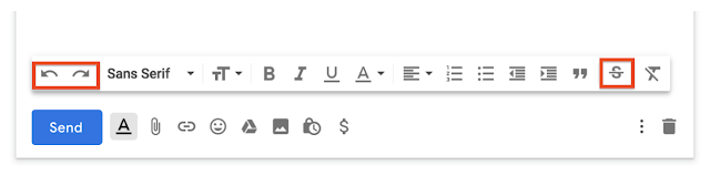 Gmail: προσθήκη strikethrough, αναίρεσης & επαναφοράς 2 Gmail: προσθήκη strikethrough, αναίρεσης & επαναφοράς