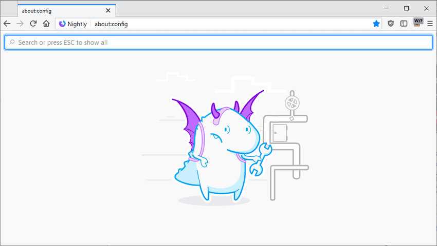 A look at Firefox 1's new about:config page config
