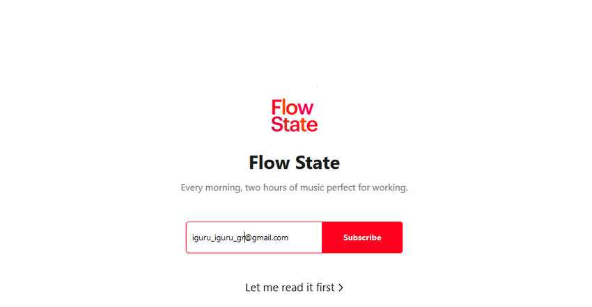 Flow State: Listen to two hours of free music via your email 2 Flow State: Listen to two hours of free music via your email