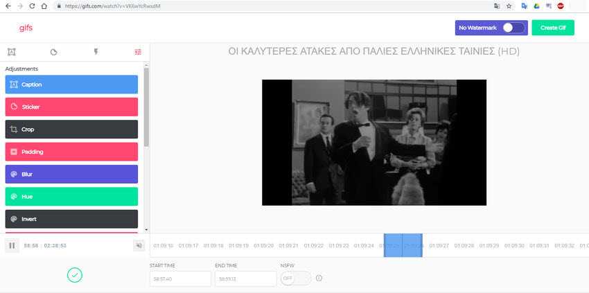 Create a GIF from a YouTube video