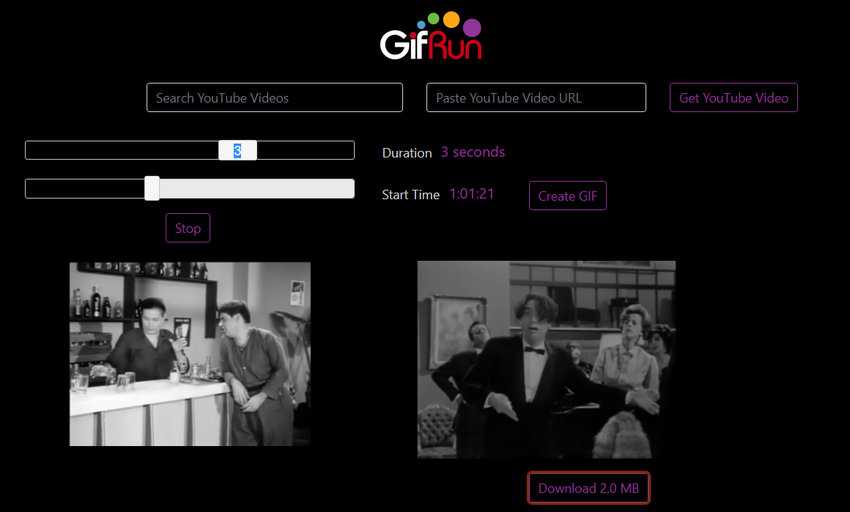 Create a GIF from a YouTube video