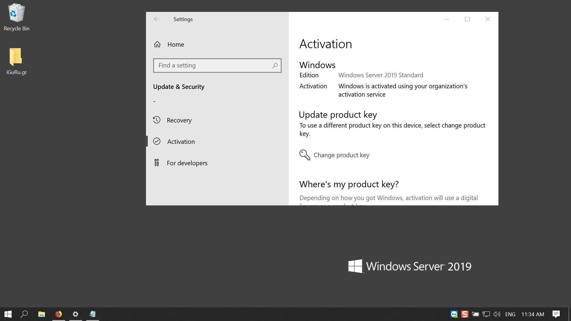 Windows Server 2019 μετατροπή σε desktop...