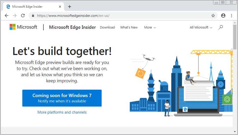 Chromium-based Edge for Windows 7 too